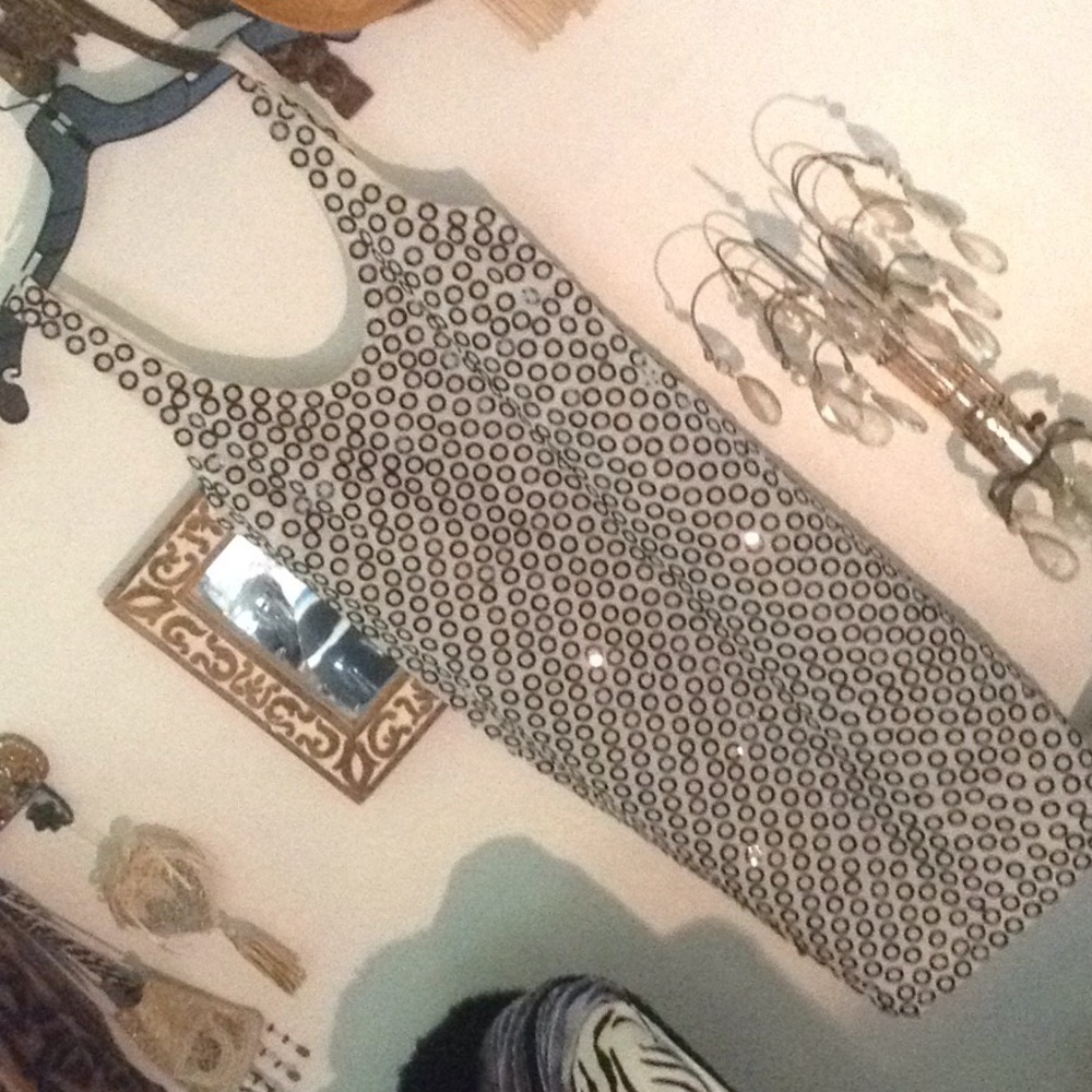 Silk and donut sequins dress
